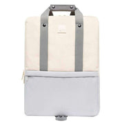 Lefrik Daily 15" Stripes Concrete Block Backpack - Grey/Light Grey/Cream