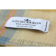 Sciarpa Locharron of Scotland Alba Cornish Fine Merino - Giallo/Blu pallido
