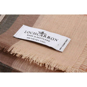 Sciarpa Locharron of Scotland Alba Saskatchewan in lana merino fine stagionata - Beige/Grigio
