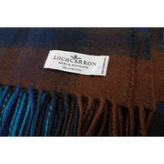 Coperta in lana d'agnello Locharron of Scotland Borders Buchanan - Blu