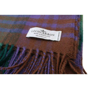 Locharron of Scotland Borders Isle of Skye Coperta in lana d'agnello - Viola/Verde