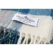 Locharron of Scotland Borders Stewart Dress Coperta in lana d'agnello - Blu/crema
