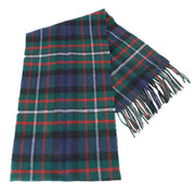 Locharron of Scotland Bowhill Ferguson Modern Lambswool Tartan Scarf - Green/Blue/Red/White