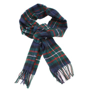 Locharron of Scotland Bowhill Ferguson Modern Lambswool Tartan Scarf - Green/Blue/Red/White