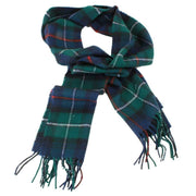 Locharron of Scotland Bowhill Mackenzie Modern Lambswool Tartan Scarf - Green/Navy/Red