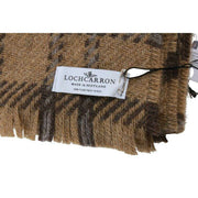 Coperta in lana britannica Locharron of Scotland Bracken Lochaber - Crema perla/Beige