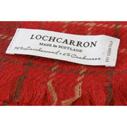 Sciarpa di lusso Locharron of Scotland Brock Caledonia Ruby - Rosso/Blu scuro