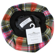 Locharron of Scotland Bruce of Kinnaird Ancient Lambswool Tam - Rosa/Arancione/Verde