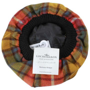 Locharron of Scotland Buchannan Antique Lambswool Tam - Rosso/Giallo/Verde