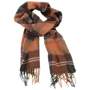 Locharron of Scotland Sciarpa in lana d'agnello da caccia Darwin Chisholm - Marrone
