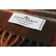 Locharron of Scotland Sciarpa in lana d'agnello da caccia Darwin Chisholm - Marrone