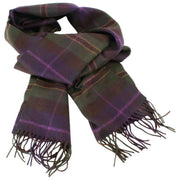 Locharron of Scotland Sciarpa in lana d'agnello Darwin Rose Hunting - Prugna Viola/Verde