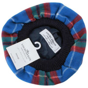 Locharron of Scotland Edimburgo Lambswool Tam - Blu/Rosso/Verde
