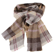 Locharron of Scotland Fearne Gordon Dress British Wool Scarf - Taupe Brown