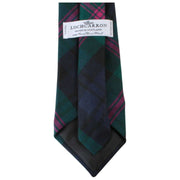 Cravatta scozzese moderna Locharron of Scotland Reiver Baird - Blu scuro/Verde scuro