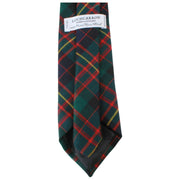 Cravatta moderna scozzese Locharron of Scotland Reiver Cameron of Erracht - Verde scuro/Blu scuro/Rosso