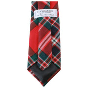 Cravatta scozzese moderna Locharron of Scotland Reiver MacFarlane - Rosso/Verde/Bianco
