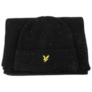 Set regalo con sciarpa e berretto Lyle & Scott Donegal - Jet Black