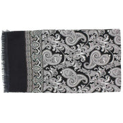 Michelsons of London Paisley Silk Scarf - Black