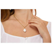 Collana con pendente di perle grandi Keishi di Perle d'Oriente - Oro/Bianco