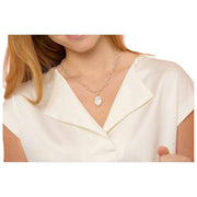 Collana a catena grossa con ciondolo di perle Keishi di Perle d'Oriente - Argento/Bianco