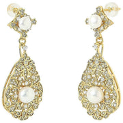 Orecchini pendenti con perle stile vintage Perle d'Oriente - Oro/Bianco/Argento