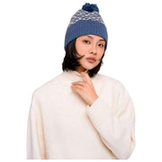 Cappello con pon pon Agatha in polvere - Mix denim