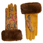 Powder Bernadette Floral Gloves - Mustard Yellow