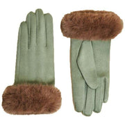 Powder Bettina Gloves - Sage Green/Teddy Brown