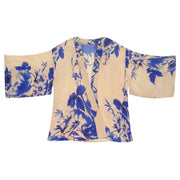 Powder China Blooms Kimono Jacket - Blue