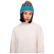 Cappello Beanie Fair Isle in polvere - Mix verde acqua
