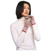 Guanti Fair Isle in polvere - Mix crema