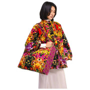 Borsa tote trapuntata in velluto Powder Lux - Caleidoscopio botanico multicolore