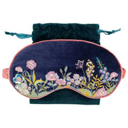 Maschera per gli occhi in velluto di lusso in polvere - Blu navy