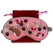 Maschera per occhi di topo in velluto di lusso in polvere - rosa