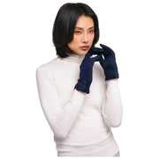Guanti Penelope color polvere - Blu marino