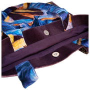 Borsa tote in velluto cipria - Blu Iris