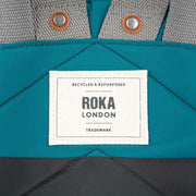 Roka Bantry B Small Creative Waste Two Tone Recycled Nylon Backpack - Marine Blue/Black