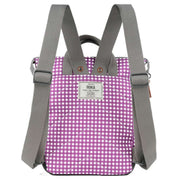 Roka Bantry B Small Gingham Recycled Canvas Backpack - Purple