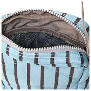 Borsa a tracolla in tela riciclata Roka Bond - Striscia blu