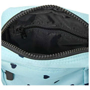 Borsa a tracolla in tela riciclata Roka Bond - Cuori blu/blu