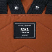 Roka Canfield B Medium Black Label Recycled Canvas Backpack - Bran Brown