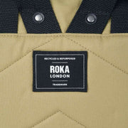 Roka Canfield B Medium Black Label Recycled Canvas Backpack - Khaki Green