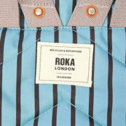 Zaino medio Roka Canfield B in tela riciclata - striscia blu