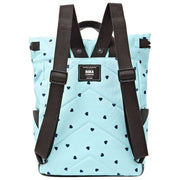 Zaino medio Roka Canfield B in tela riciclata - Cuori blu/blu