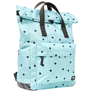 Zaino medio Roka Canfield B in tela riciclata - Cuori blu/blu
