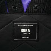 Roka Canfield B Small Creative Waste Two Tone Recycled Nylon Backpack - Black/Simple Purple