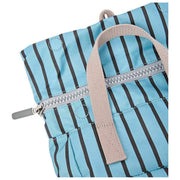 Zaino piccolo Roka Canfield B in tela riciclata - striscia blu