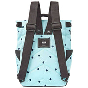 Zaino piccolo Roka Canfield B in tela riciclata - Cuori blu/blu