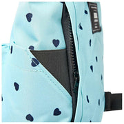 Zaino piccolo Roka Canfield B in tela riciclata - Cuori blu/blu